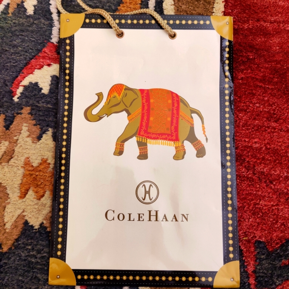 Cole Haan, Rare, Vintage, Shopping bag with Indian Elephant